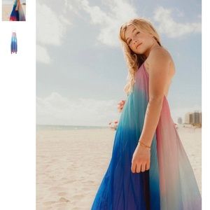 Lola + The boys watercolor maxi dress size 6 girls